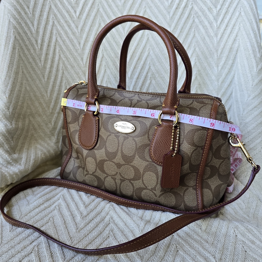 Coach Mini Bennett Satchel - Signature Canvas & Brown Leather